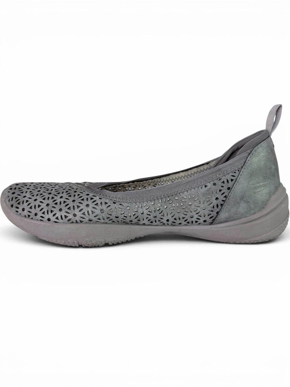 JBU BY JAMBU Gray Emma Perforated Comfort Slip-On Ballet Flats size 8M - Picture 2 of 11